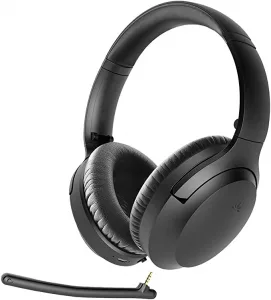 Avantree Aria Bluetooth Active Noise Cancelling Headphones with Boom Mic for PC